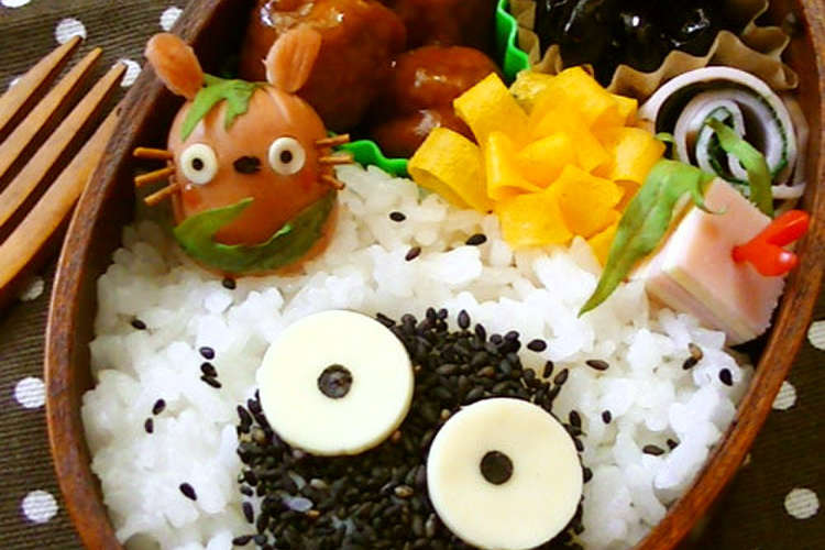 簡単キャラ弁 まっくろくろすけ レシピ 作り方 By Mojimoji クックパッド 簡単おいしいみんなのレシピが357万品