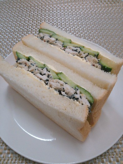 ササミのごまマヨ♡サンドイッチの写真