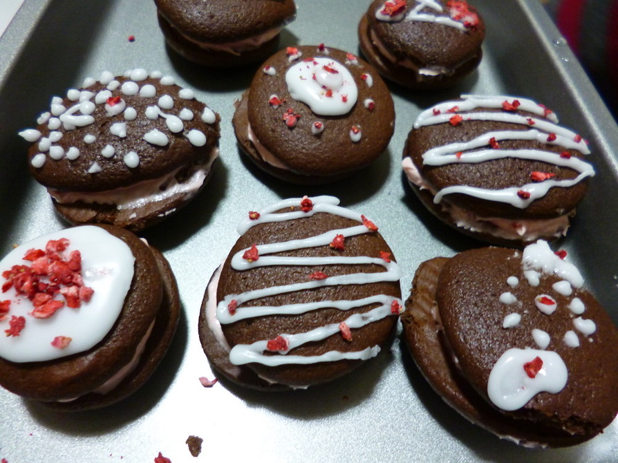 レッドベルベットペパーミントウーピーパイのレシピ