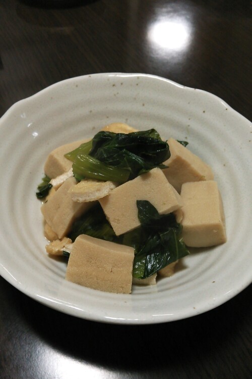 ☆簡単☆小松菜と高野豆腐の煮物☆の画像