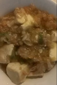 子供も食べられ男の手料理、麻婆豆腐です。