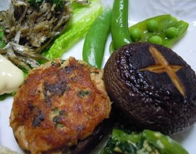 椎茸のシーチキン載せ焼き