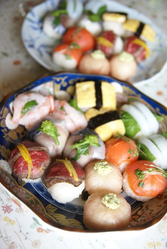 和洋の手まり寿司の画像
