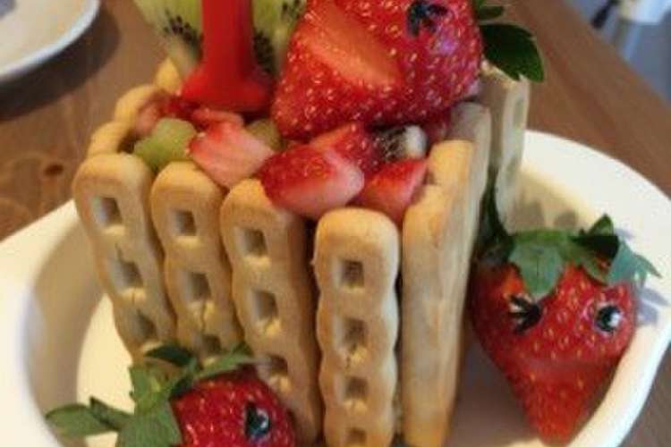 果物 お菓子で簡単 1歳お誕生日ケーキ レシピ 作り方 By さやか クックパッド 簡単おいしいみんなのレシピが355万品