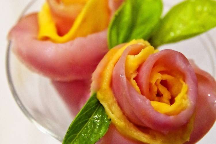 簡単お弁当に花おかず ハムと卵の薔薇 レシピ 作り方 By ももら クックパッド 簡単おいしいみんなのレシピが368万品