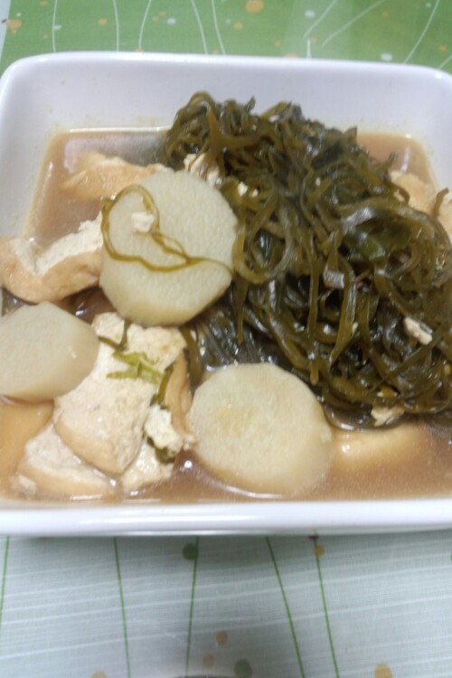 長芋と生厚揚げと昆布の煮物★の画像