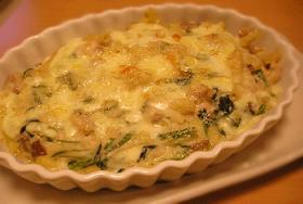 鶏肉とほうれん草のグラタン