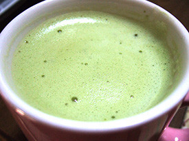 抹茶はいらない緑茶ラテ(緑茶ミルク)　の画像