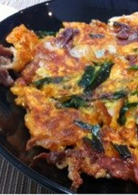 韓国料理 簡単！豚キムチチーズチヂミ