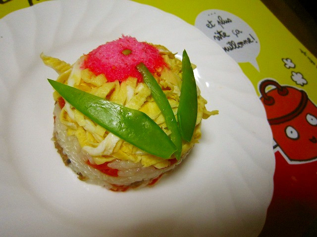 お花見に可愛い♥プチ五目寿司ケーキ の画像