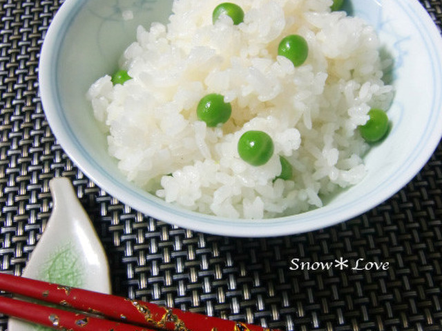 さや付きえんどう豆で 豆ご飯 レシピ 作り方 By Snow Love クックパッド 簡単おいしいみんなのレシピが354万品