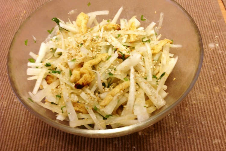 大根 油揚げのさっぱりハリハリサラダ レシピ 作り方 By You クックパッド 簡単おいしいみんなのレシピが360万品