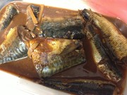 サバとイワシの味噌煮連合(圧力鍋)の写真