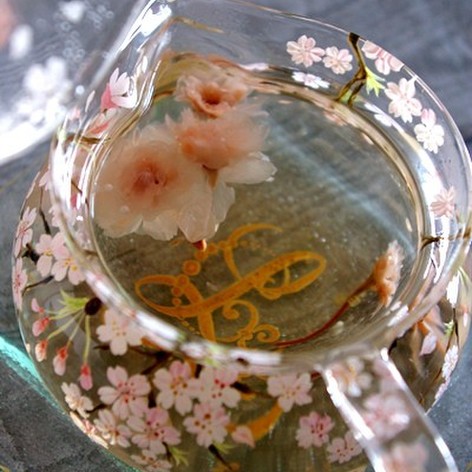 桜茶の美しい淹れかた