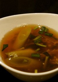 簡単！えのきとニラの中華スープ