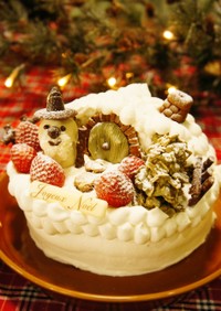 ★ホビット村の雪降るクリスマスケーキ★