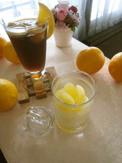 レモン氷(レモン果汁の保存)の写真