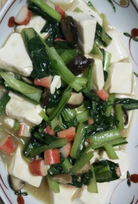小松菜と豆腐の和風炒め
