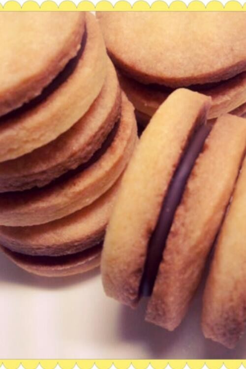 ビニール袋で簡単！チョコサンドクッキー☆の画像