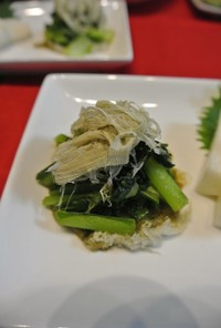 小松菜が美味しい♬とろろ昆布で翁和え