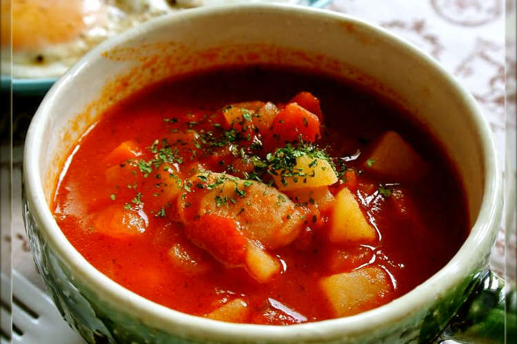簡単 トマトスープ ミネストローネ レシピ 作り方 By どんぴんたん クックパッド 簡単おいしいみんなのレシピが355万品