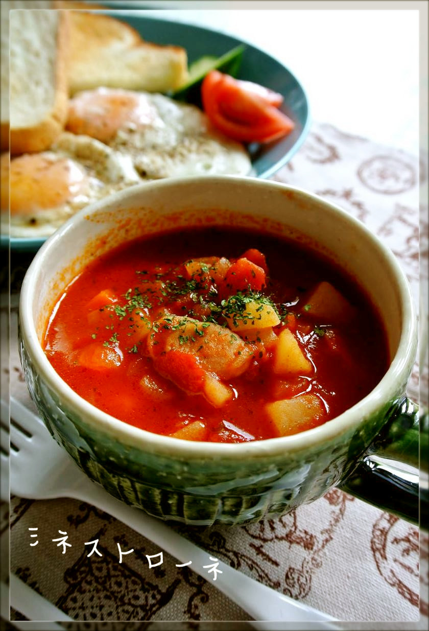 簡単♡トマトスープ（ミネストローネ）の画像