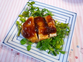 鶏肉のあんずジャムピリ辛照り焼き♪