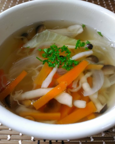 生姜入り野菜スープの写真