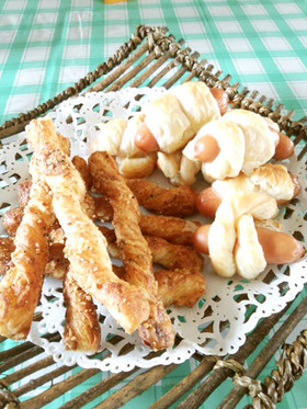 冷凍パイシートでチーズスティック