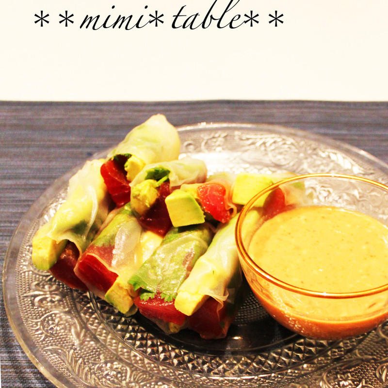 春巻きボウルとピーナッツソースのレシピ