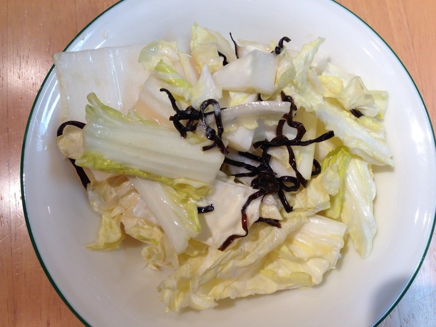 超簡単！白菜と塩昆布のサラダ♪鍋のお供の画像