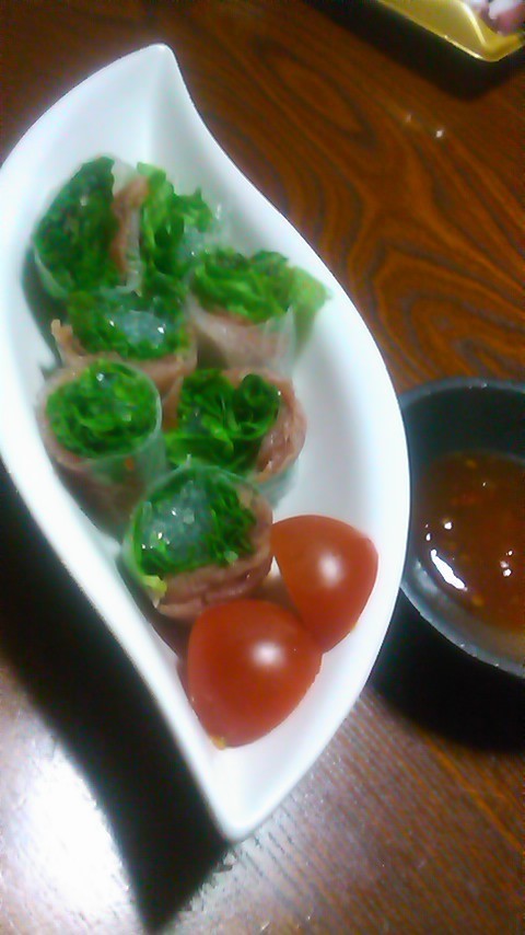 野菜たっぷりプチプチ海藻麺で生春巻の画像