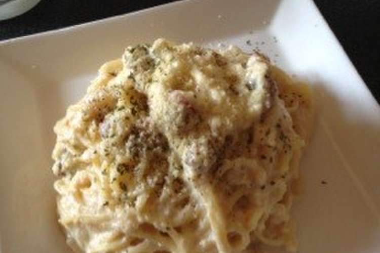 簡単ランチ 豆腐でカルボナーラ風パスタ レシピ 作り方 By みーきゅんmama クックパッド 簡単おいしいみんなのレシピが354万品
