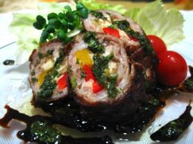 豚ばら肉のインボルティーニ♪