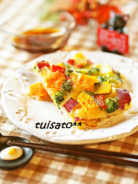 *天ぷら粉でベジ焼き*