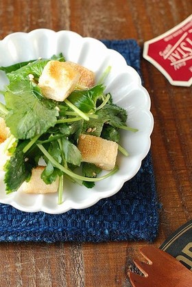 三つ葉とカリカリ揚げの甘酢和え