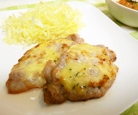 *塩麹で*豚ロース肉のチーズ焼き*