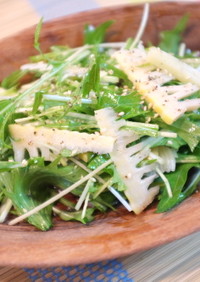 筍と水菜の塩ポン酢サラダ
