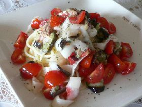 ミニトマトのパパッと冷製パスタ