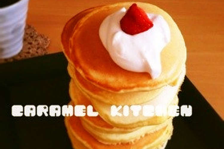 強力粉でフワモチ タワーパンケーキ レシピ 作り方 By Caramel クックパッド