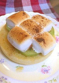 朝食おやつに☆マシュマロキウイトースト