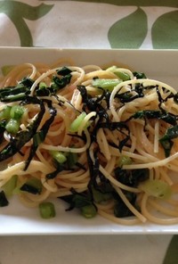 野沢菜入りたらこパスタ