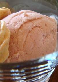 新鮮いちごのアイスクリーム♪