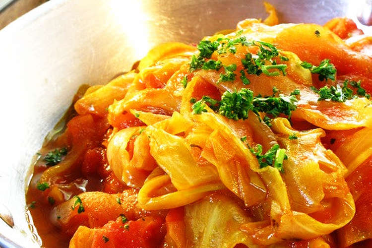 ベーコンと春キャベツのトマト煮込み レシピ 作り方 By ポルチーニきのこ クックパッド 簡単おいしいみんなのレシピが355万品