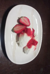 すぐ食べる！！苺レアチーズケーキ