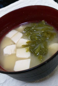☆わさび菜と豆腐の味噌汁☆
