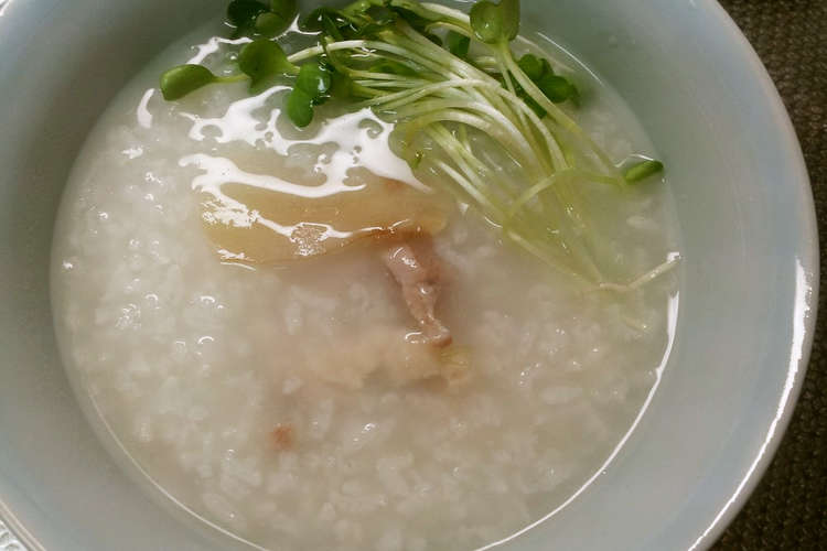 もち米で 鶏と生姜の中華風お粥 レシピ 作り方 By Ohaginehan クックパッド