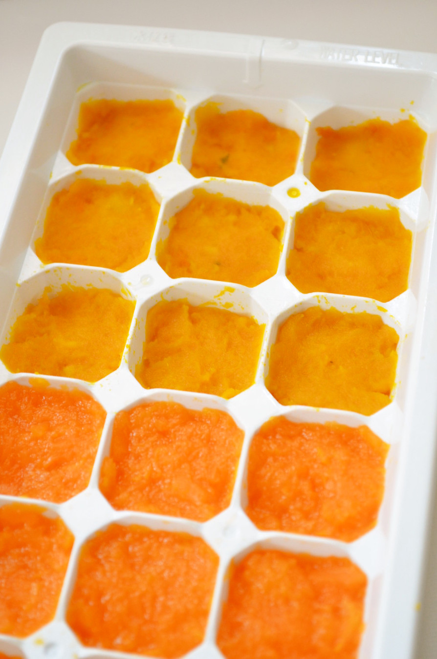 ◆離乳食初期　かぼちゃの冷凍･保存法の画像