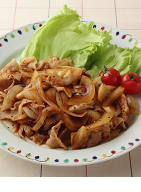 豚バラ肉とたまねぎのぽん炒め
