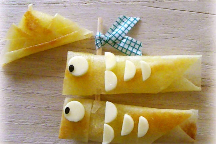 簡単キャラ弁おかず 春巻きでこいのぼり レシピ 作り方 By Mojimoji クックパッド 簡単おいしいみんなのレシピが367万品